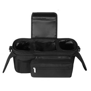 Itopfox Universal Stroller Organizer with Insulated Cup Holders Detachable Phone Bag & Shoulder Strap Fit Most Strollers for Easy Accessories Storage - 1 of 4