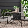 PAGED Patio Portable Dining Table Simple Wooden Folding Table with Roll-up Table Top for Indoor and Outdoor - 2 of 4