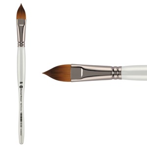 Borciani e Bonazzi UNICO Fiamatto Synthetic Series 822 Paint Brush, Cat's Tongue Size 20 - For Acrylic and Watercolor Painting - Ergonomic Handle, - 1 of 4