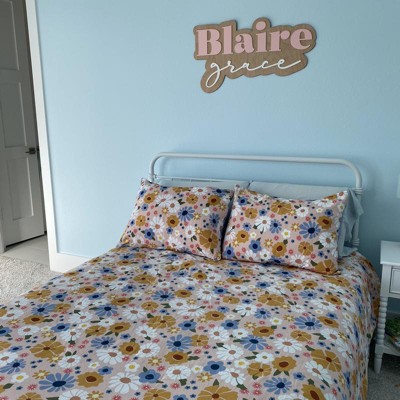 Twin Garden Floral Cotton Kids' Comforter Set - Pillowfort™