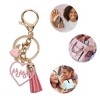 Unique Bargains Heart Tassel Handbag Charm Pink Gold Tone 1 Pc - 3 of 4