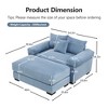 Christopher Knight Home Crane 54.3" Oversized Corduroy Single Sofa with Ottoman - 3 of 4