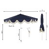 JONATHAN Y Collins 9 ft. Classic Cottage Tassel Market Patio Umbrella with Auto-Tilt, Crank, Wind Vent and UV Protection - 4 of 4