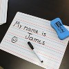 Flipside Products Magnetic Dry Erase Learning Mat, Two-Sided Red & Blue Ruled/Plain, 9" x 12", Pack of 24 - 3 of 3