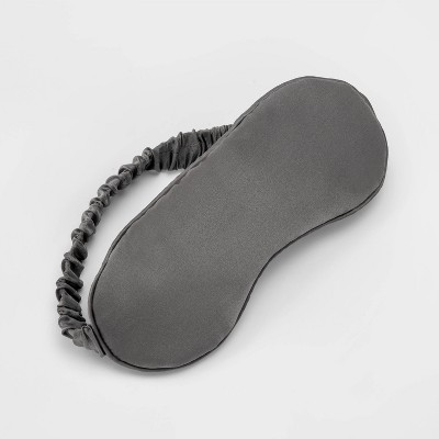 Solid Silk Eye Mask Dark Gray - Casaluna&trade;: Adjustable, Hand Washable, Polyester Filled, OEKO-TEX Certified