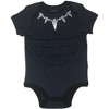 Marvel Avengers Black Panther Baby Cosplay Bodysuit Pants and Hat 3 Piece Outfit Set Newborn to Infant - 3 of 4