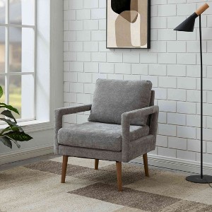 NicBex Chenille Upholstered Accent Chair with Armrest and Soft Cushion,Modern Arm Chairs for Bedroom,Reading Room - 1 of 4