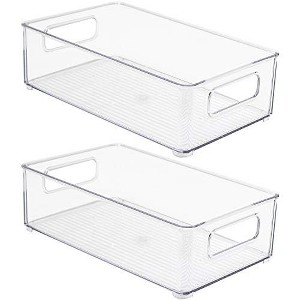 Sorbus Medium Stackable Clear Storage Bins with Handles- for Kitchen Pantry, Freezer & Fridge Organization - 1 of 4