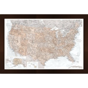 Home Magnetics Weathered Earth US Map - XL - 1 of 4