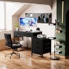 Aheaplus Computer Desk with 5 Drawers, Corner Home Office Desk with Filing Cabinet, Charging Station - 3 of 4