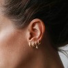 18K Gold Plated Snake Huggie Earrings: Dainty Minimalist Hoop Design for Women - 2 of 4