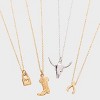 Tiny Tags 14K Gold Ion Plated Lock Necklace - Gold - image 3 of 4