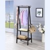 59" Tall Wooden Garment / Coat Rack, Dark Espresso - 2 of 4