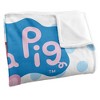 Kids' Peppa Pig Peppa And Logo Silky Touch Blanket White 36X58 - 3 of 4