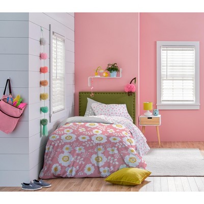 Pink Floral Organic Cotton Full Sheet Set