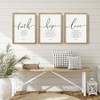 Set of 3 Framed Farmhouse Verses Wall Decor 11x14 Inch Faith Scripture Home Living Room Bedroom Wall Art Brown - 4 of 4