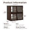 ATJafurn Dual-Sided Glass Display Cabinet, Curio Cabinet for Collectibles, Glass Decor Case with Adjustable Shelves for Showcase Living Room - 4 of 4
