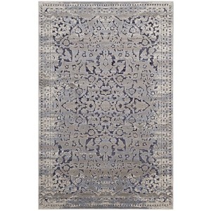 Modway Margarida Distressed Vintage Turkish 8x10 Area Rug - Blue/Cream,  Stain Resistant / Easy To Clean ,  Protect Floors From Traffic/Furniture - 1 of 4