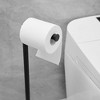 BWE Freestanding Stainless Steel Toilet Paper Holder in Matte Black - 4 of 4