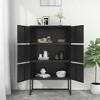 VidaXL Highboard Black 31.5"x13.8"x53.1" Steel - 3 of 4