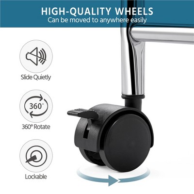 Yaheetech 12-Drawer White and Steel Rolling Storage Cart