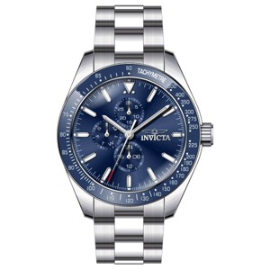 Invicta 38965 Men's Aviator Blue Bezel Silver Tone Bracelet Watch - 1 of 2
