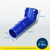 Zodiac Pool Systems Twist Lock 45 Degree Elbow Extension for Swimming Pools with T5 Duo and MX8 Suction Side Pool Cleaners, R0532400, Blue - 3 of 4