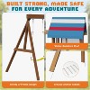 AMERLIFE Wooden Outdoor Swing Set with Playhouse, Slides, Swings, Climbing Wall & Ladder, Multi-Activity Backyard Playground for Kids Ages 3–8 - 4 of 4