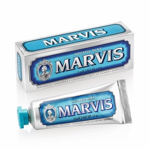 MARVIS Aquatic Mint Toothpaste (1.3 oz) - TRAVEL SIZE, removes plaque and tartar. | Aqua Mint Tooth Paste for Teeth - 1 of 4