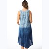 Riviera Sun Women's Ombre Tie-Dye Summer Dress with Hand-Painted Floral Design  Casual and Stylish Beachwear - 2 of 3