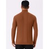 INSPIRE CHIC Men's Long Sleeve Solid Color Winter Knitted Turtleneck Pullover Sweater - 3 of 4