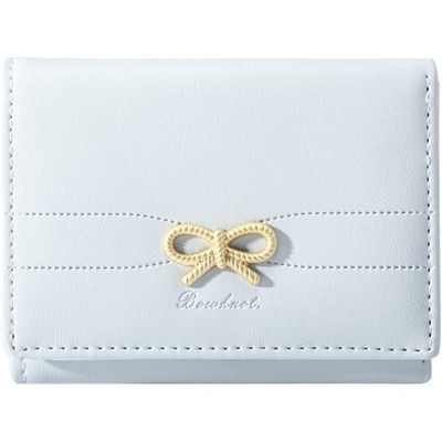 BEAFUP Women's Wallets Cute Bow Small Wallet, Aesthetic Card Holder with ID Window and 7 card slots for Women Girls