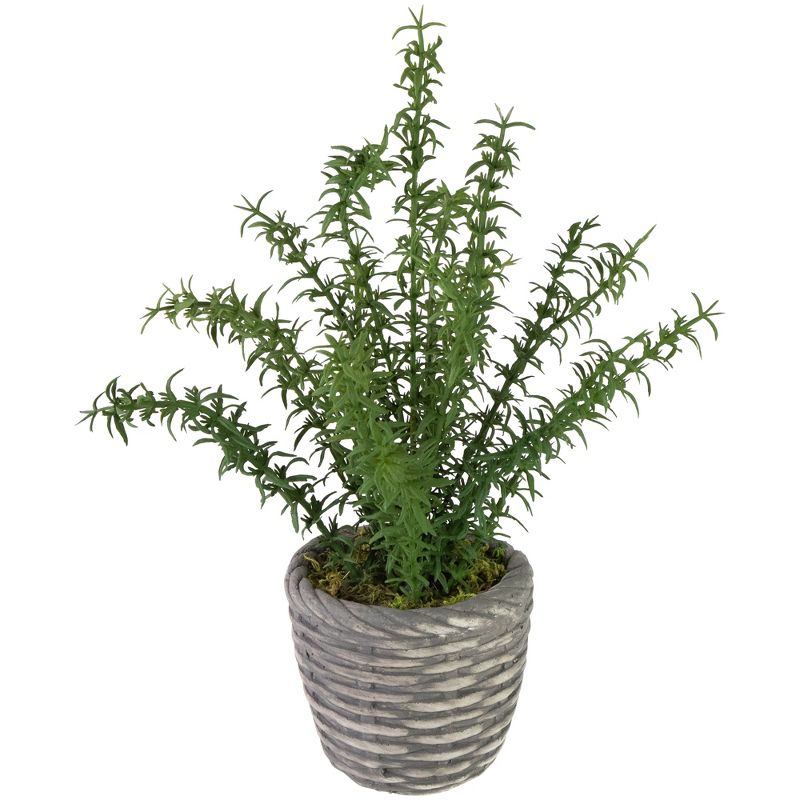 Northlight Real Touch™ Artificial Thyme Plant in Gray Ceramic Pot - 15", 3 of 9
