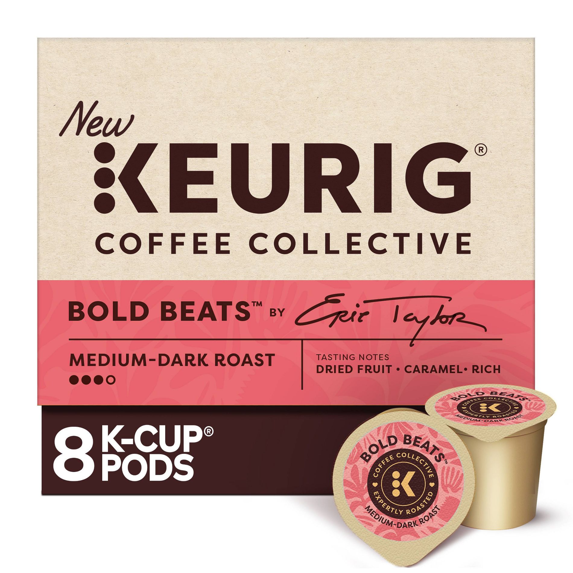 Keurig Coffee Collective Bold Beats Medium Dark Roast K-Cup Coffee Pods - 8ct