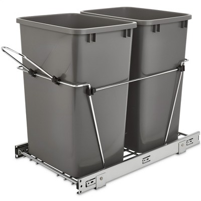 Rev-A-Shelf RV-18KD Series 35-Quart Kitchen Cabinet Pullout Waste Container