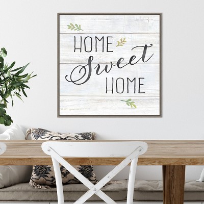 22" x 22" Home Sweet Home Rustic Framed Wall Decor