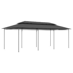 vidaXL Gazebo 236.2"x117.3"x106.3" Anthracite - 1 of 4
