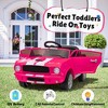 Licensed Shelby GT350 12V Toddler Ride on Toys Cars, Kids Electric Vehicle w/Remote Control, Soft Start, Rear Suspension, Bluetooth, 3 Point Safe Belt - 2 of 4