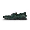 Ferro Aldo Mens Declan MFA19752 Alligator Skin Texture Moc-Toe Penny Loafers with Decorative Buckle - 4 of 4