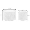 2-Piece Round Chenille Storage Ottoman Set with Small Drum Stool, Removable Lid and Hidden Compartment for Living Room or Bedroom-Tanpinhause - 4 of 4