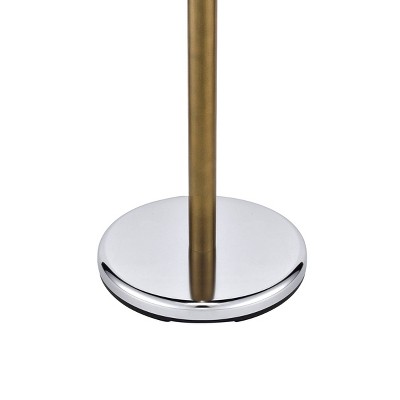 Elegant Chrome and Walnut 6-Hook Coat Rack