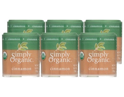 Simply Organic - Cinnamon - Organic - Ground - A Grade - Case of 6/.67 oz