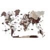 HomeRoots 24" X 39" Brown and Beige Wood World Map Hanging Dimensional Sculpture - 3 of 4