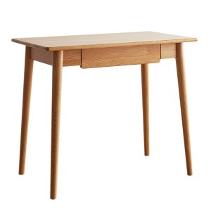 Solid Wood Writing Desk, Home Office Workbench Computer Table with Drawer, Laptop Desk, Study Table, Work Desk Station Oak - 1 of 4