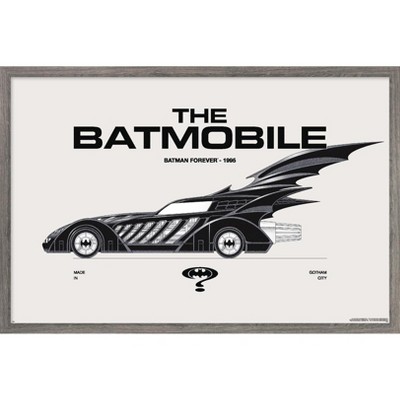Trends International DC Comics Batman: 85th Anniversary - The Batmobile 1995 Framed Wall Poster Prints