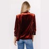 Velvet Jackets for Women's 3/4 Sleeve Open Front Velvet Cardigan - 4 of 4