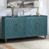 Carved Door Sideboard Buffet Cabinet with Metal Handles, 63" Large Storage Organizer for Living Room Entryway-3irtyhousy - 2 of 4