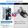 Shower Faucet Set Matte Black Shower System, with 10 inch Large Rainfall Shower Head and Handheld Spray Rain Shower System - 3 of 4