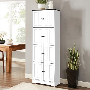72.4" Tall Storage Cabinet,Freestanding Kitchen Pantry Cabinet with Shelves, Floor Storage Accent,Tall Cupboard for Bathroom Kitchen Pantry - 1 of 4