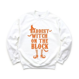 Simply Sage Market Women's Graphic Sweatshirt Baddest Witch On The Block - 1 of 4